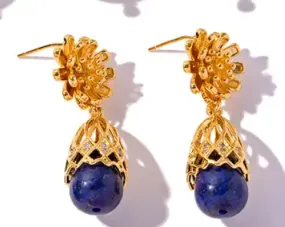 Lapis Lazuli Bloom Earrings