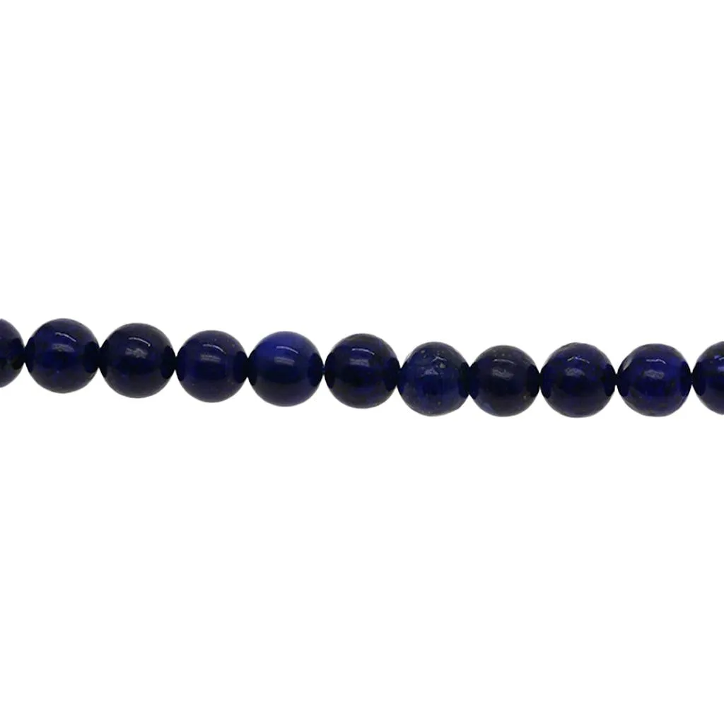 10mm Gorgeous Lapis Lazuli Gemstone Smooth Round Loose Beads 15.5 Inch