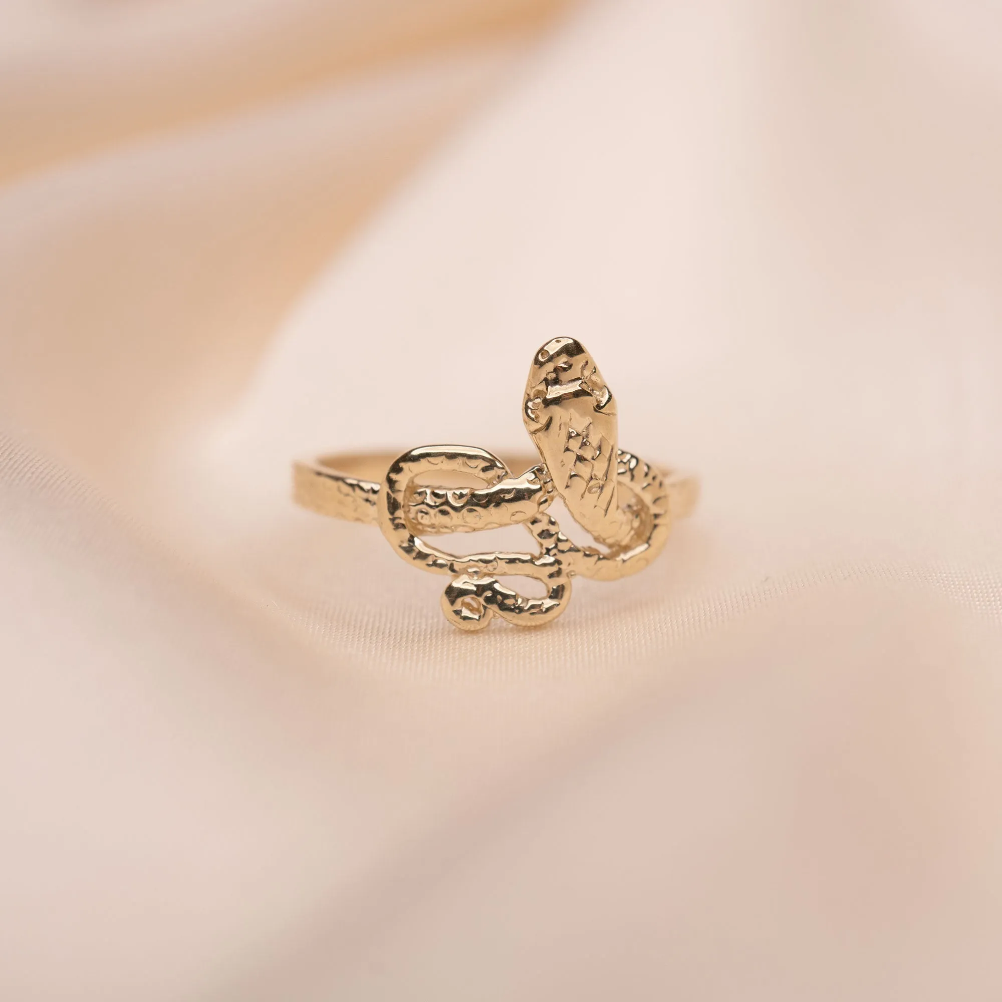 14k Gold Serpent Ring