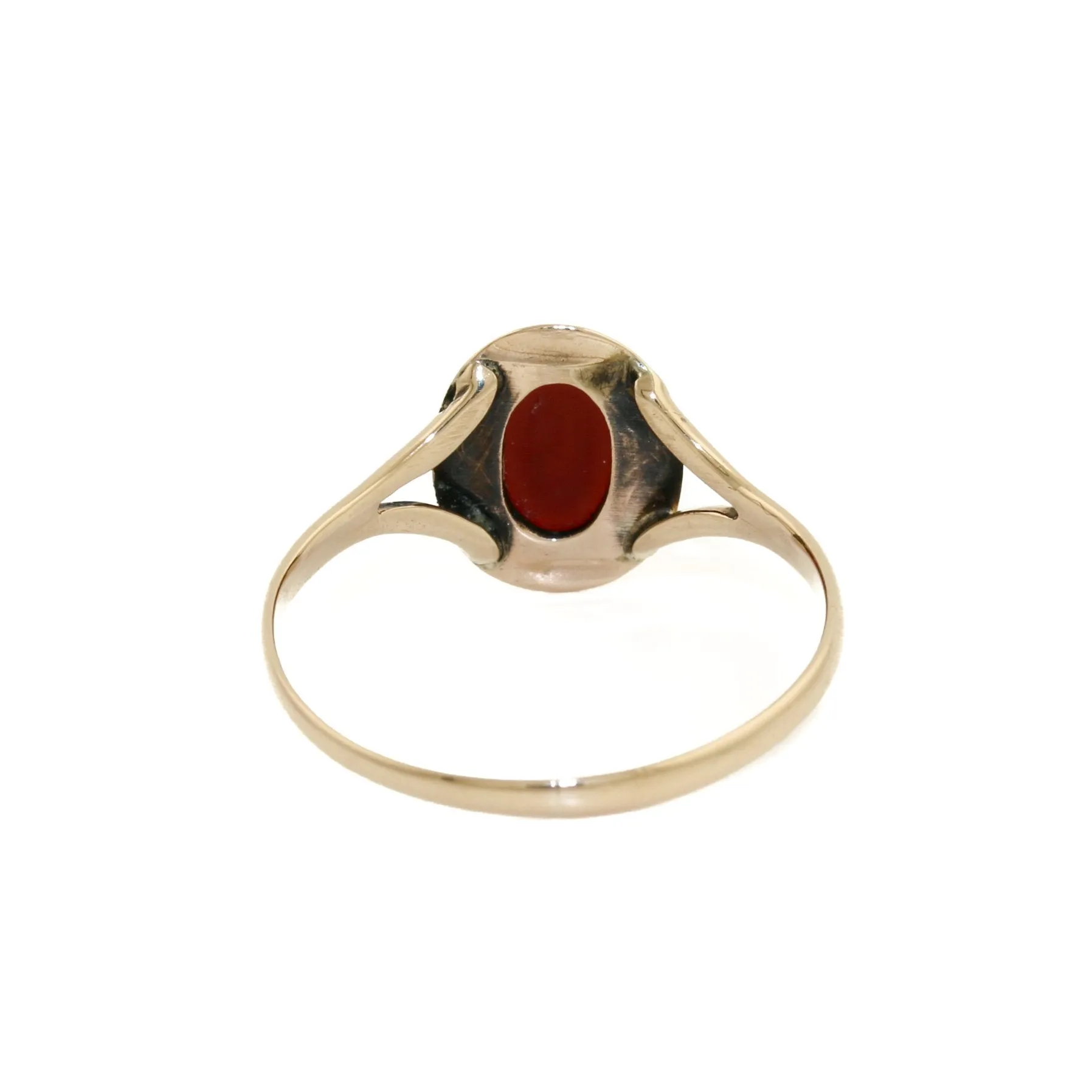 14k Gold x Carnelian Cameo Signet