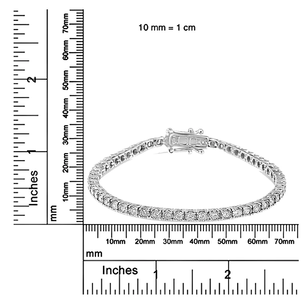 14K White Gold 2.0 Cttw Miracle Set Round-Cut Lab Grown Diamond Illusi