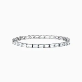 14K White Gold White Sapphire Bracelet