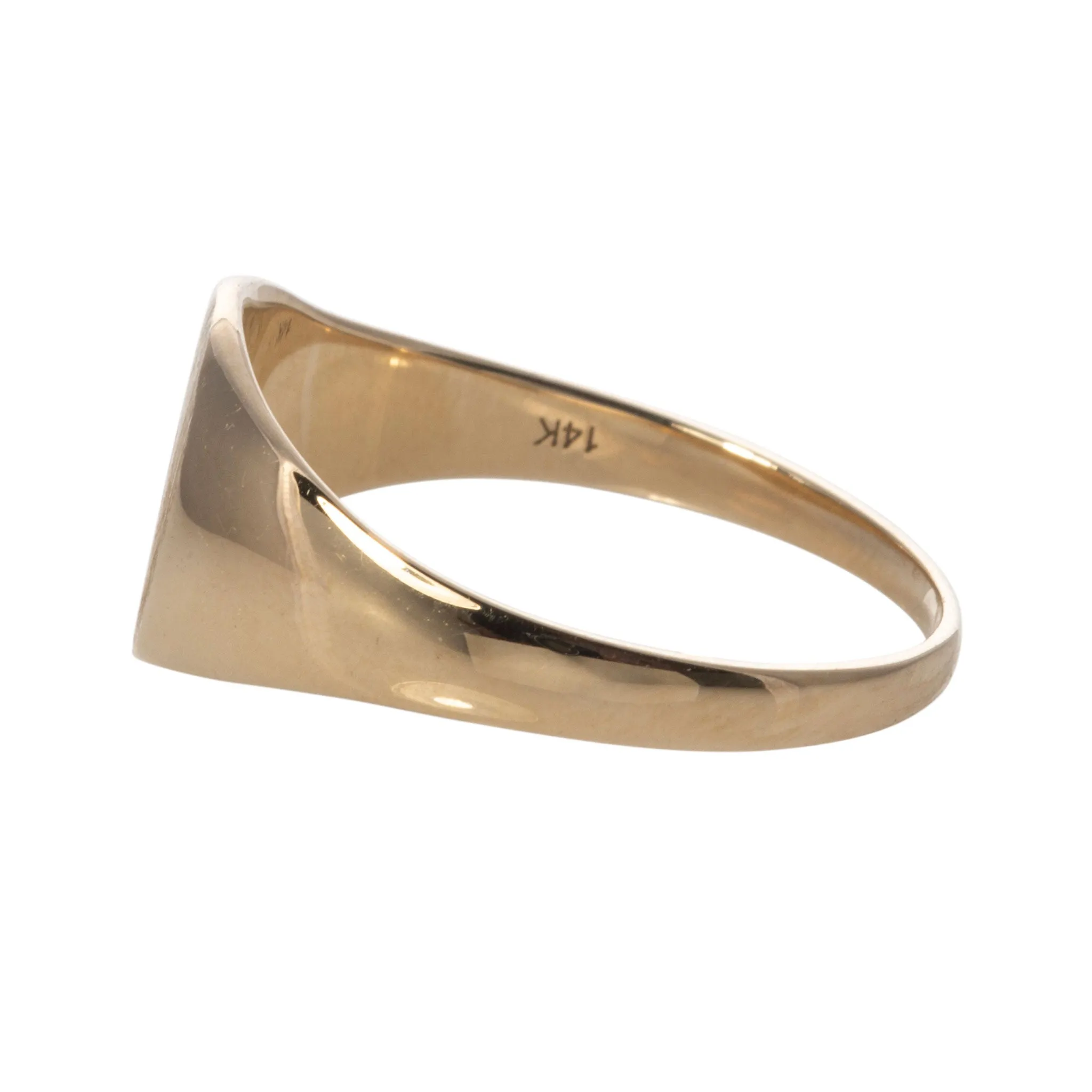 14K Yellow Gold 8.5x9.5mm Signet Ring