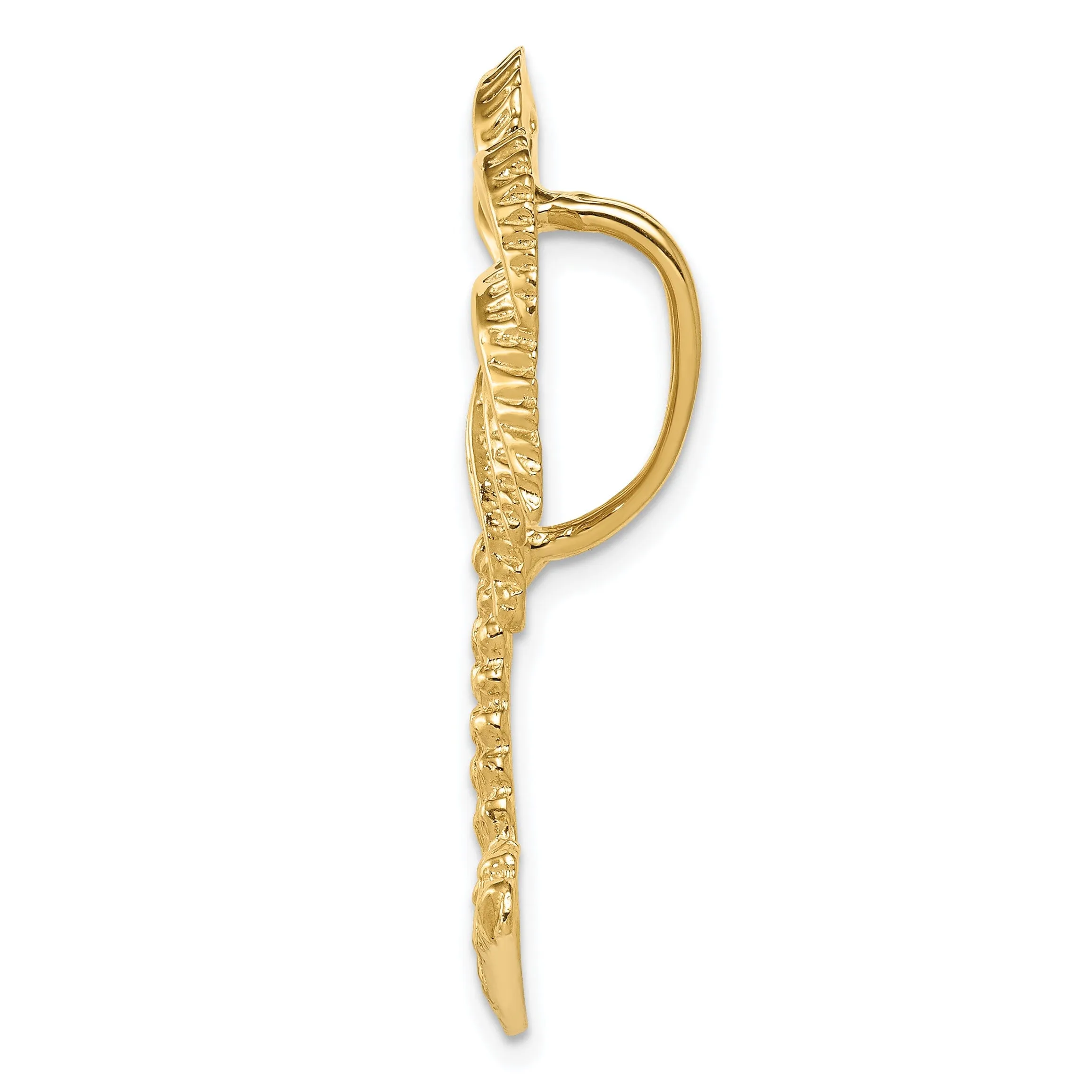 14k Yellow Gold Palm Tree Slide Pendant