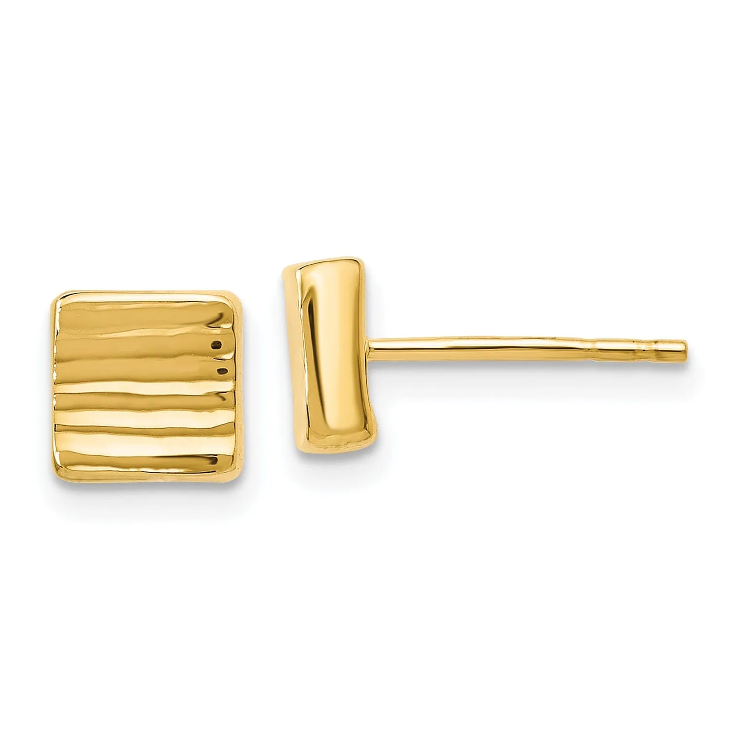 14k Yellow Gold Post Earrings