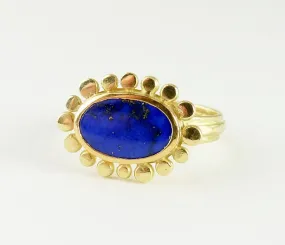 18ct gold Lapis Lazuli Courtesan ring