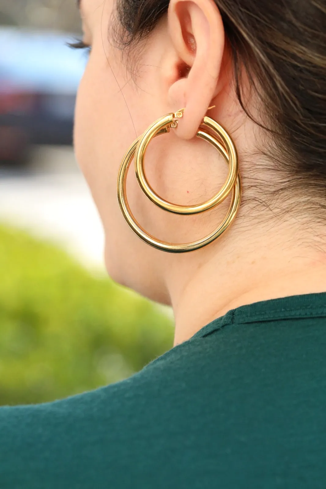 18K Gold-Filled Thick Hoops | Gold Large Hoops Earrings For Women | Diana Hoops