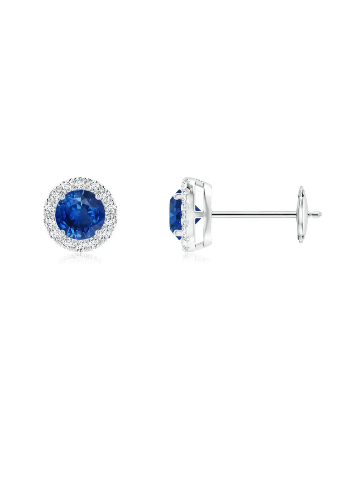 3.00ctw Blue and White Created Sapphire Earrings in 14k Gold-Plated Sterling Silver