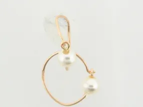 4598 - 19.2k Portuguese Gold Pearl Kids Earrings