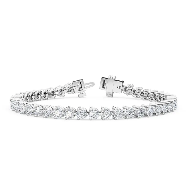 5.18ctw Round Brilliant Lab-Grown Diamond Tennis Bracelet in 14k White Gold