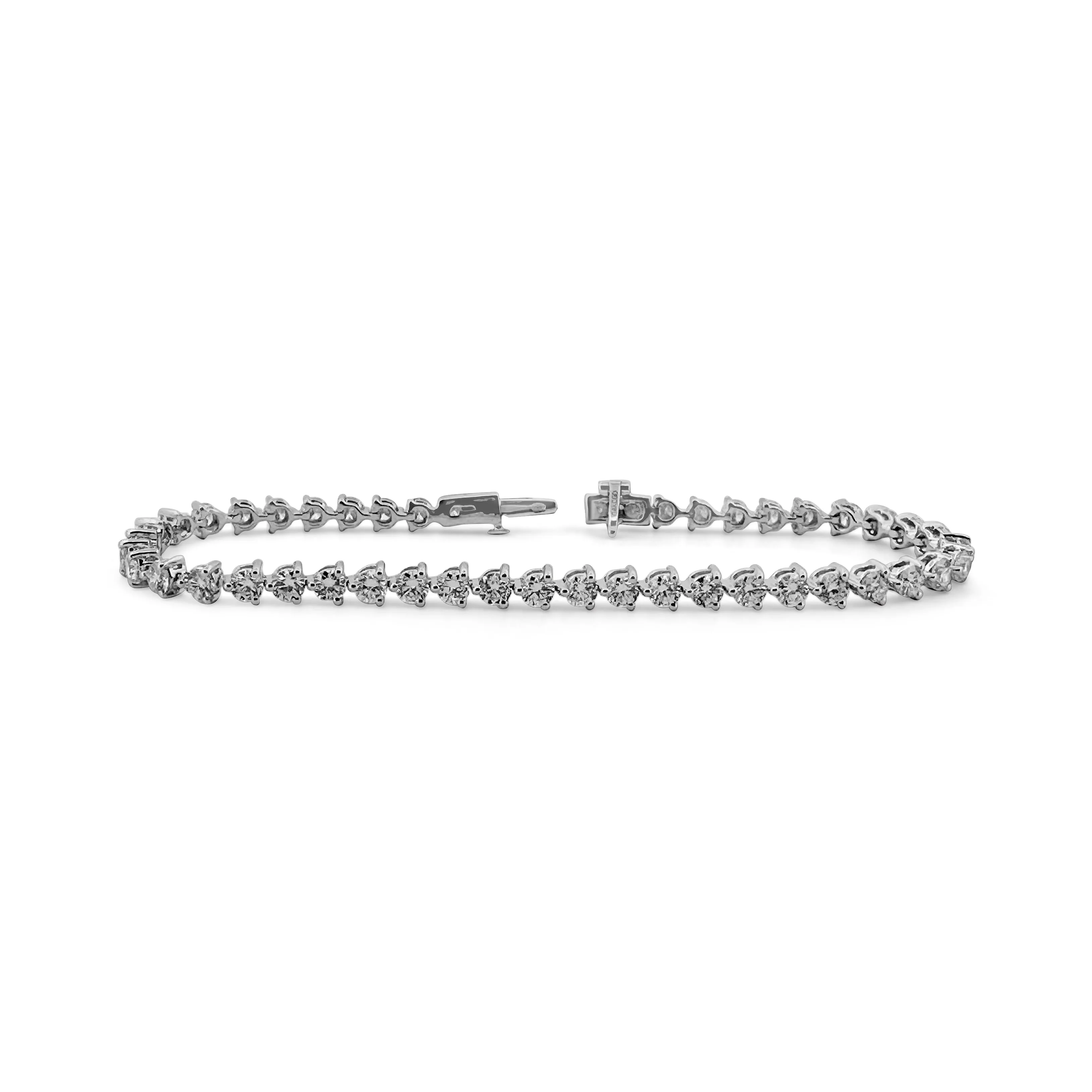 5.18ctw Round Brilliant Lab-Grown Diamond Tennis Bracelet in 14k White Gold