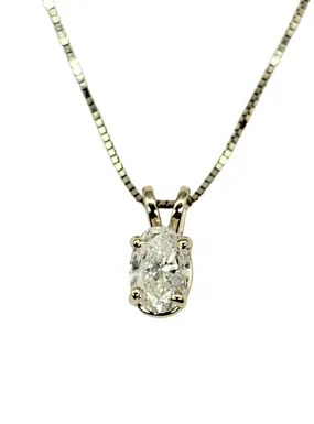 65 PTW Oval Diamond Pendant