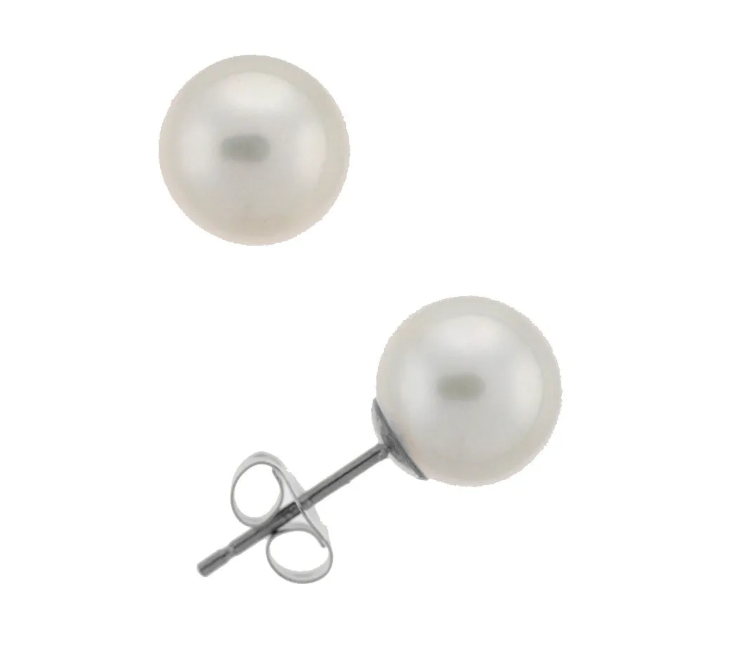 7.5-8.0mm Akoya Pearl Stud Earrings (SKU: 60514)