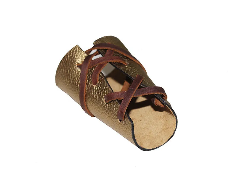 88 Roman Gold Leather Wrap Cuff - The Madison Avenue