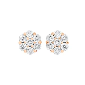 9ct Rose Gold 1/2 Carat Diamond Stud Earrings