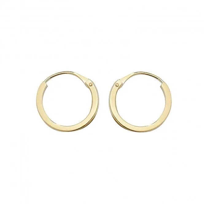 9ct Yellow Gold 8mm Sleeper Earrings ES147