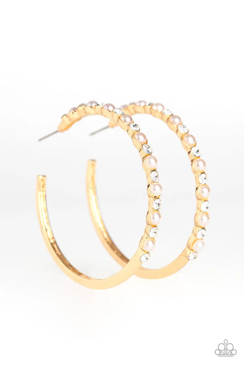 A Sweeping Success Gold Paparazzi Earrings