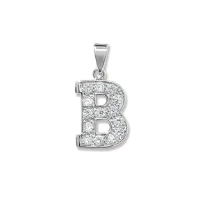 Acotis Silver Pendant Initial with Zirconia Accent G6125/B