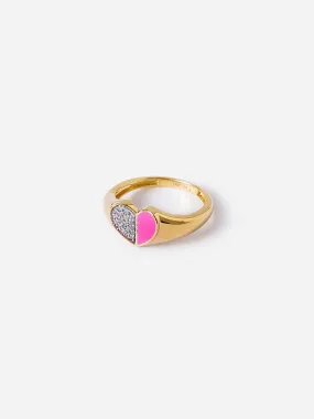 Adina Reyter Women's Folded Heart Signet Ring