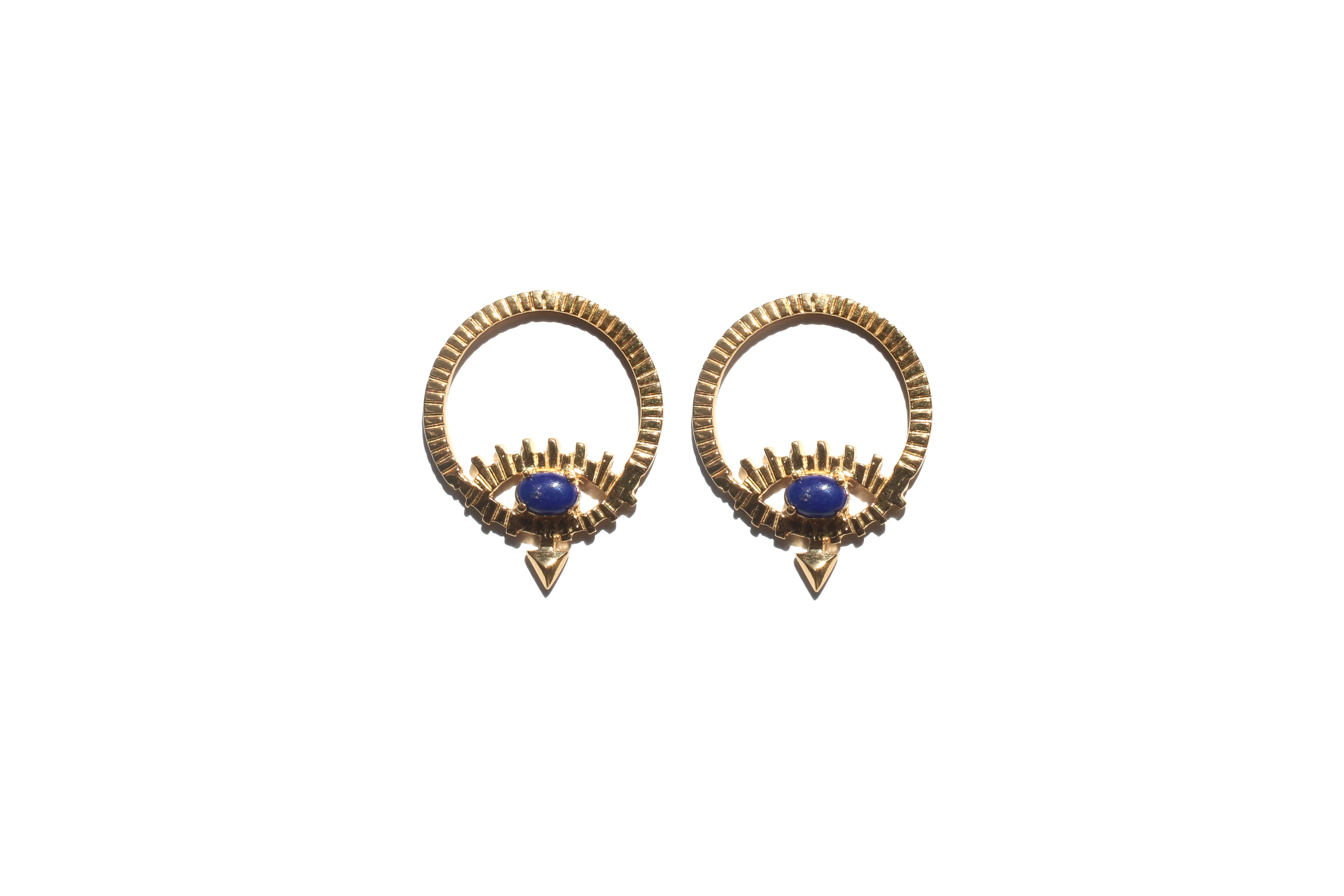 ALLE Evil Eye Lapislazuli Hoops Earrings