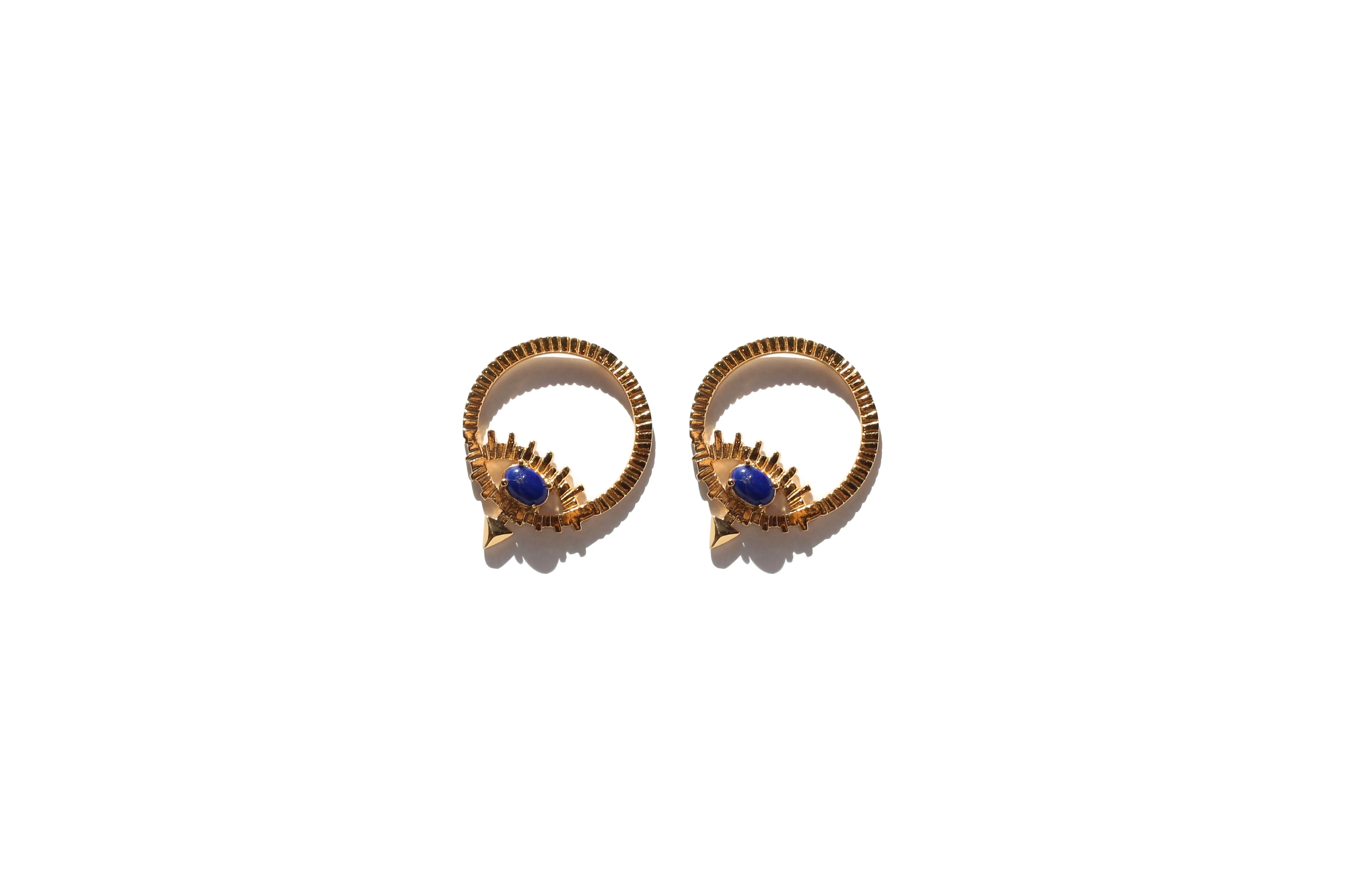 ALLE Evil Eye Lapislazuli Hoops Earrings