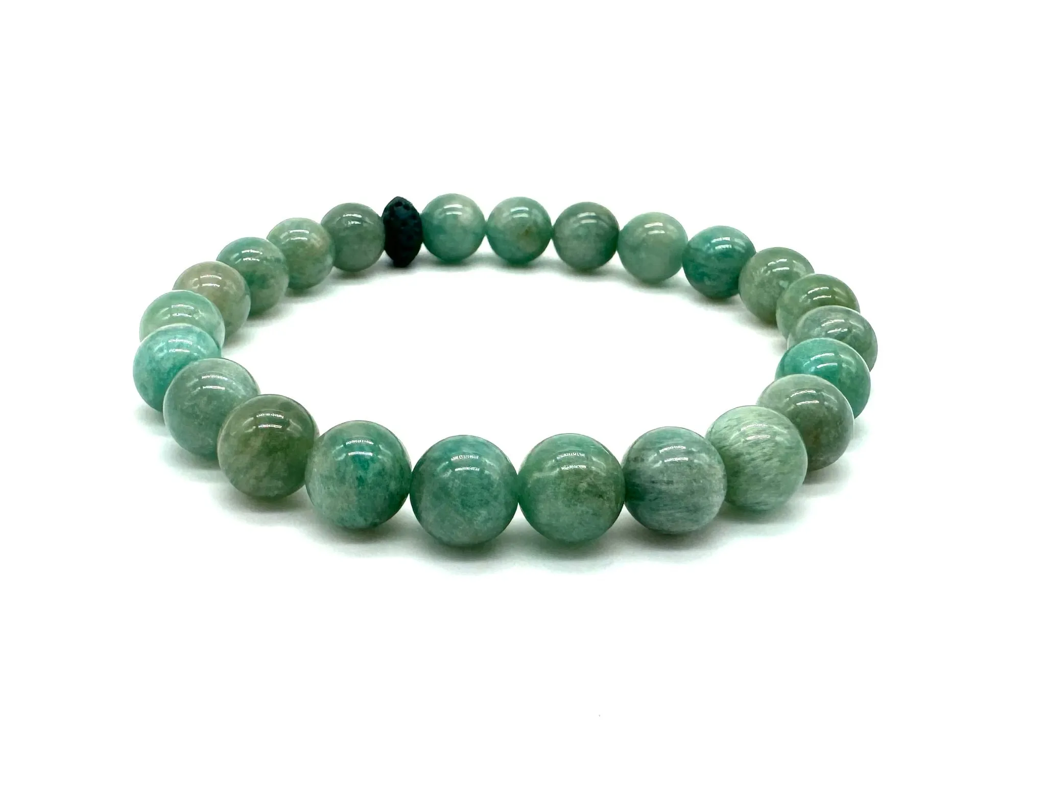 Amazonite Diffuser Bracelet with Lava Stone