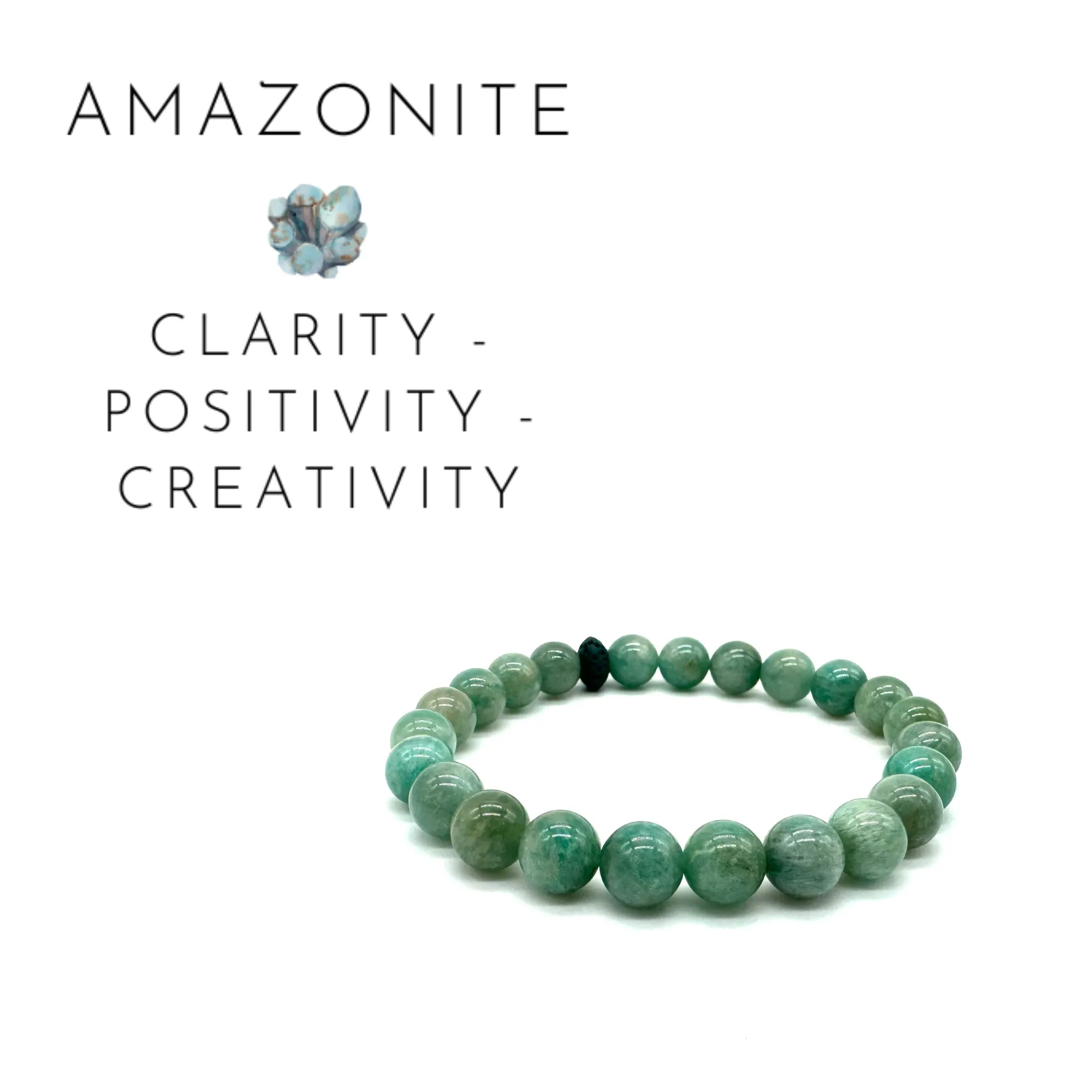 Amazonite Diffuser Bracelet with Lava Stone