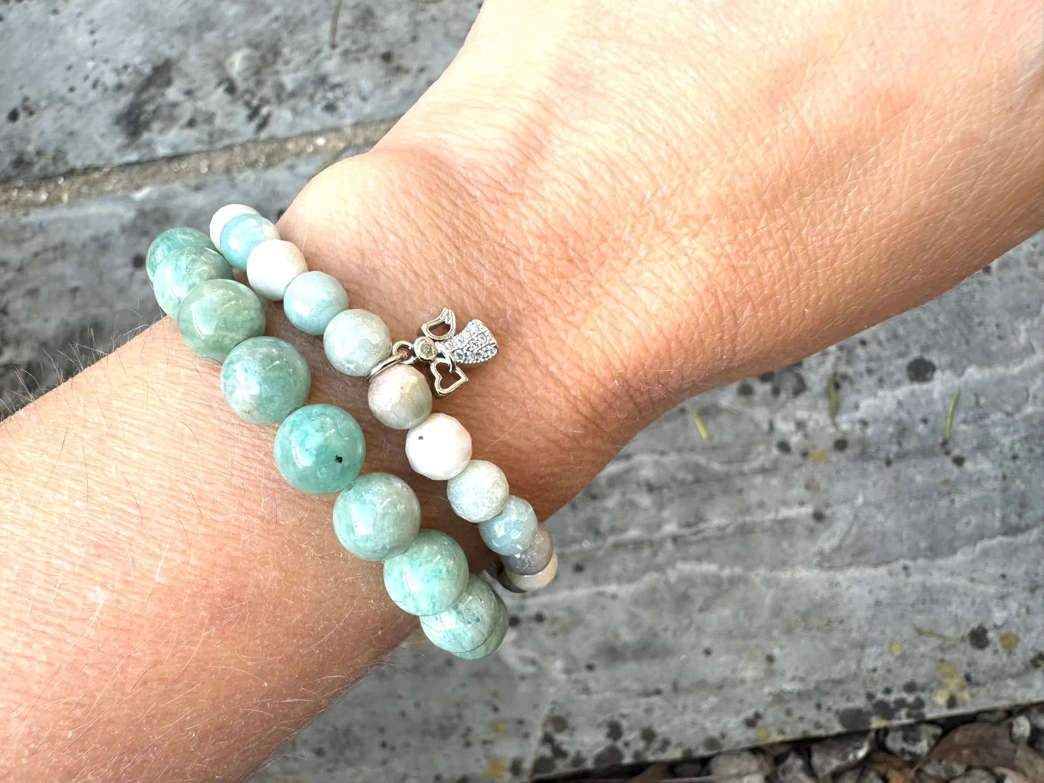 Amazonite Diffuser Bracelet with Lava Stone