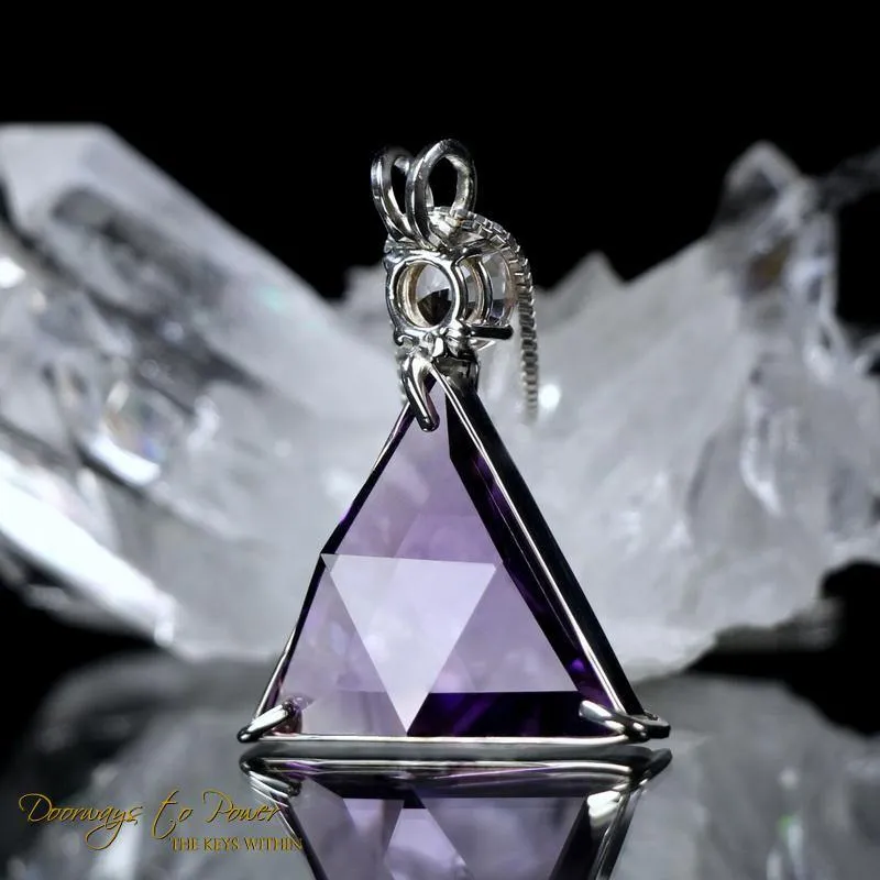 Amethyst & Danburite Vogel Crystal Star of David Pendant