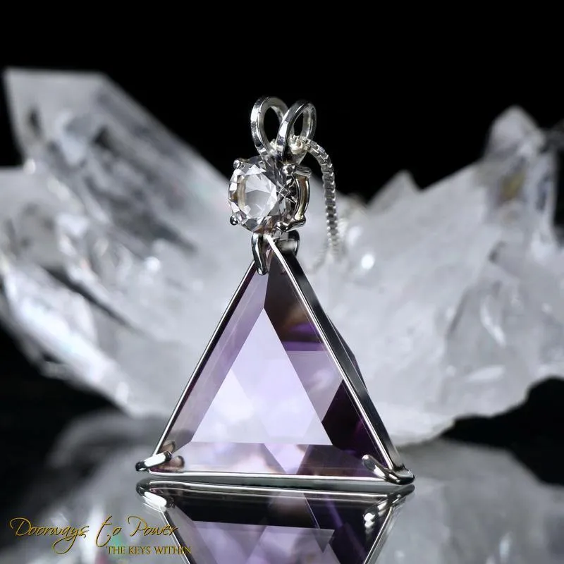 Amethyst & Danburite Vogel Crystal Star of David Pendant