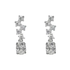 Amiee Bubble Dangle Stud Earrings | 1.75ct