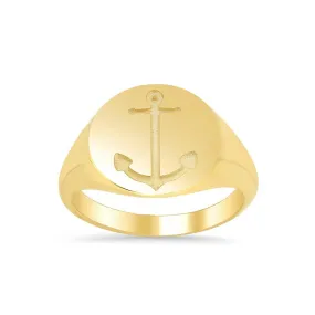 Anchor Signet Ring for Women