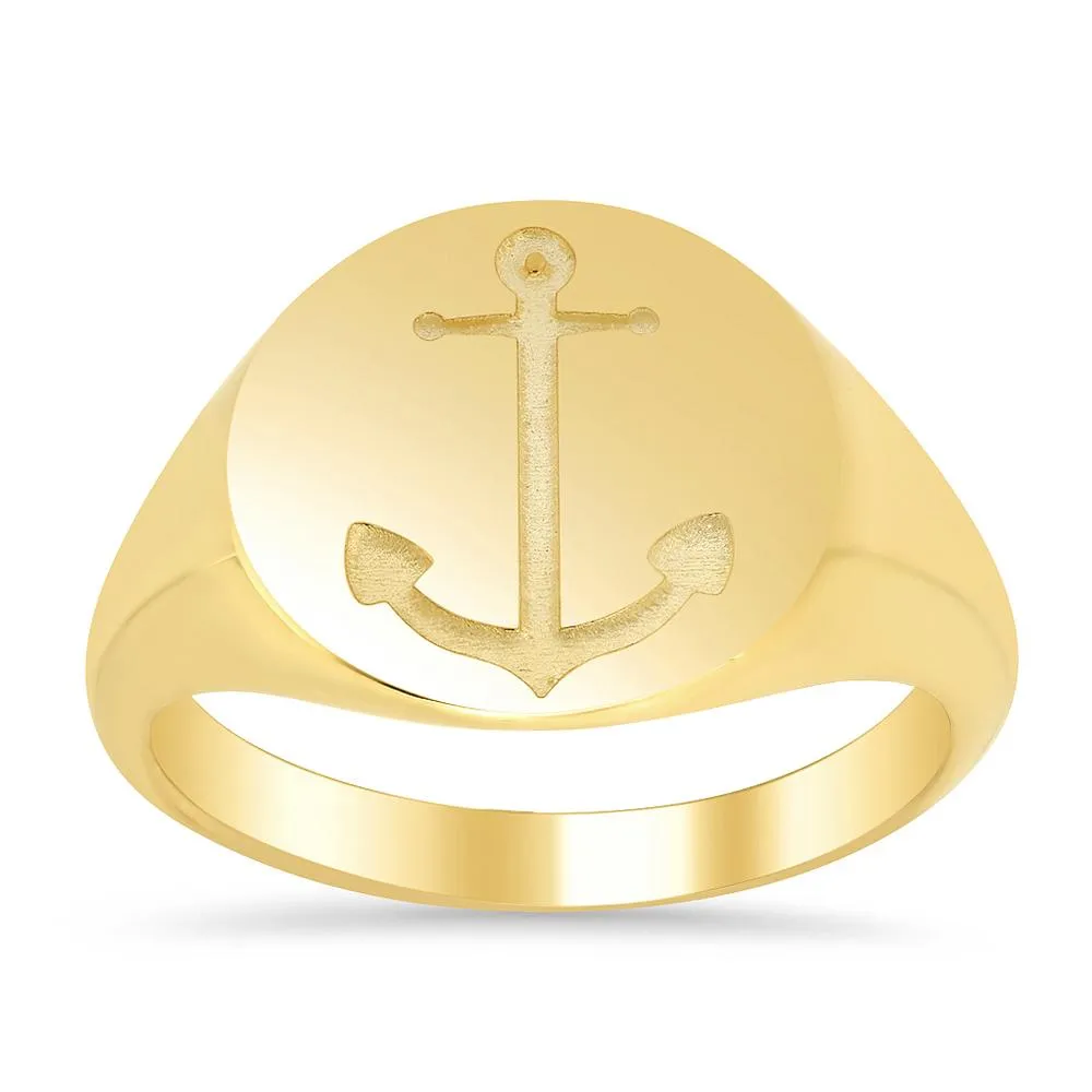 Anchor Signet Ring for Women