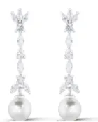 Anna Grace Linear Pearl Dangle Earrings | Anna Bellagio