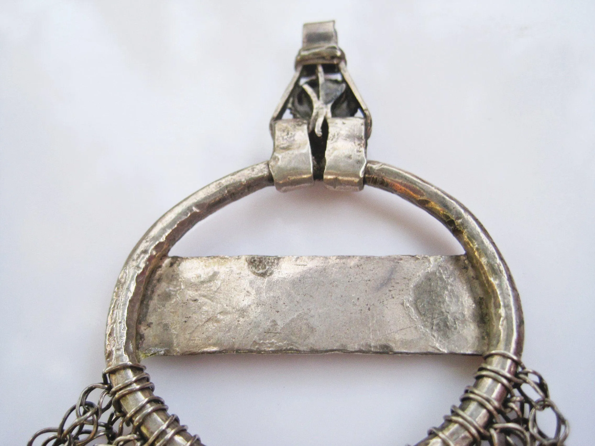 Antique Saudi Silver Pendant for Headdress or Hair Ornament