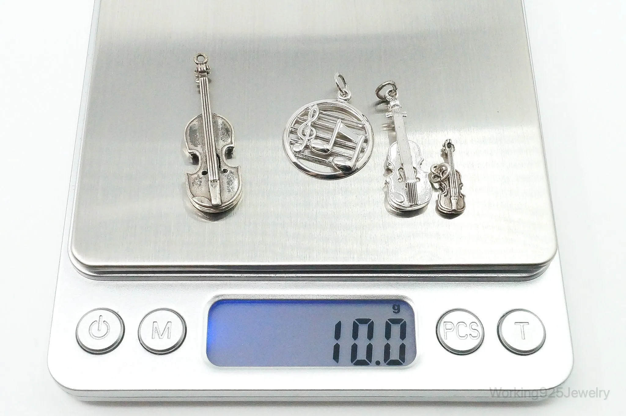 Antique Vintage Musical Instruments Sterling Silver Charms