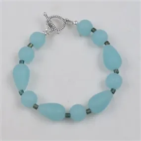 Aqua [Seafoam Blue] Sea Glass Bracelet