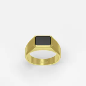 Atlas Ring 18K Vermeil Onyx