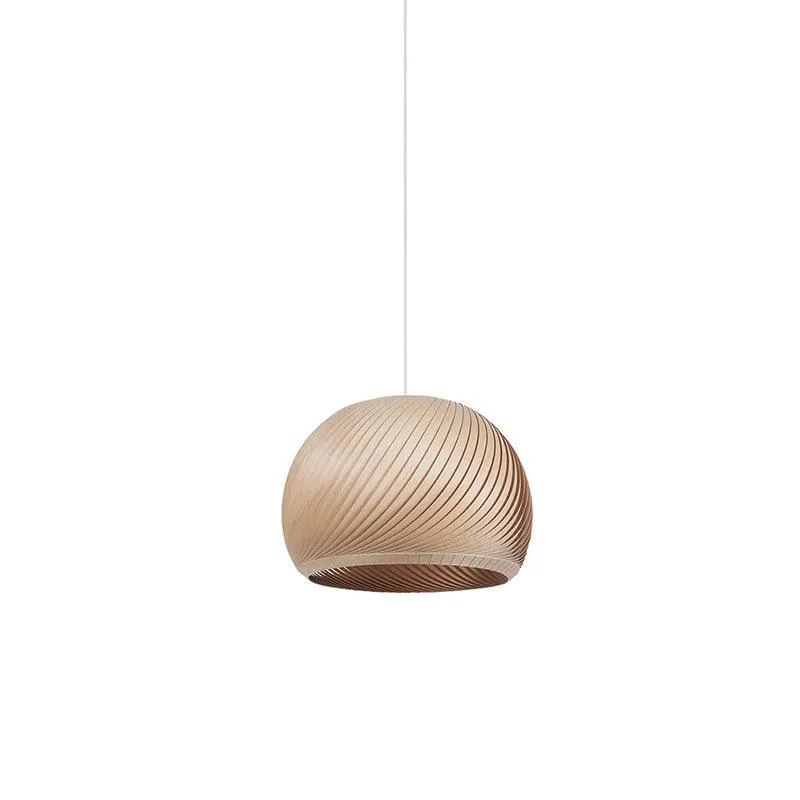 Aurora Whorl Wood Pendant Lamp