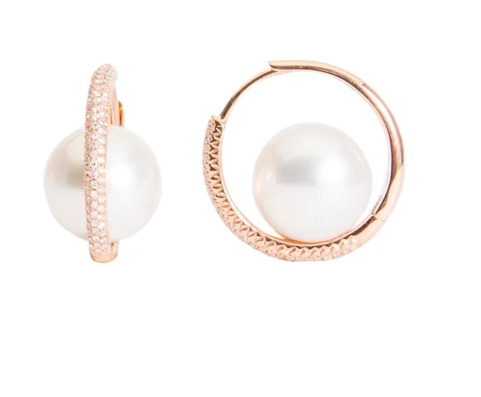 Australian pearl hoops