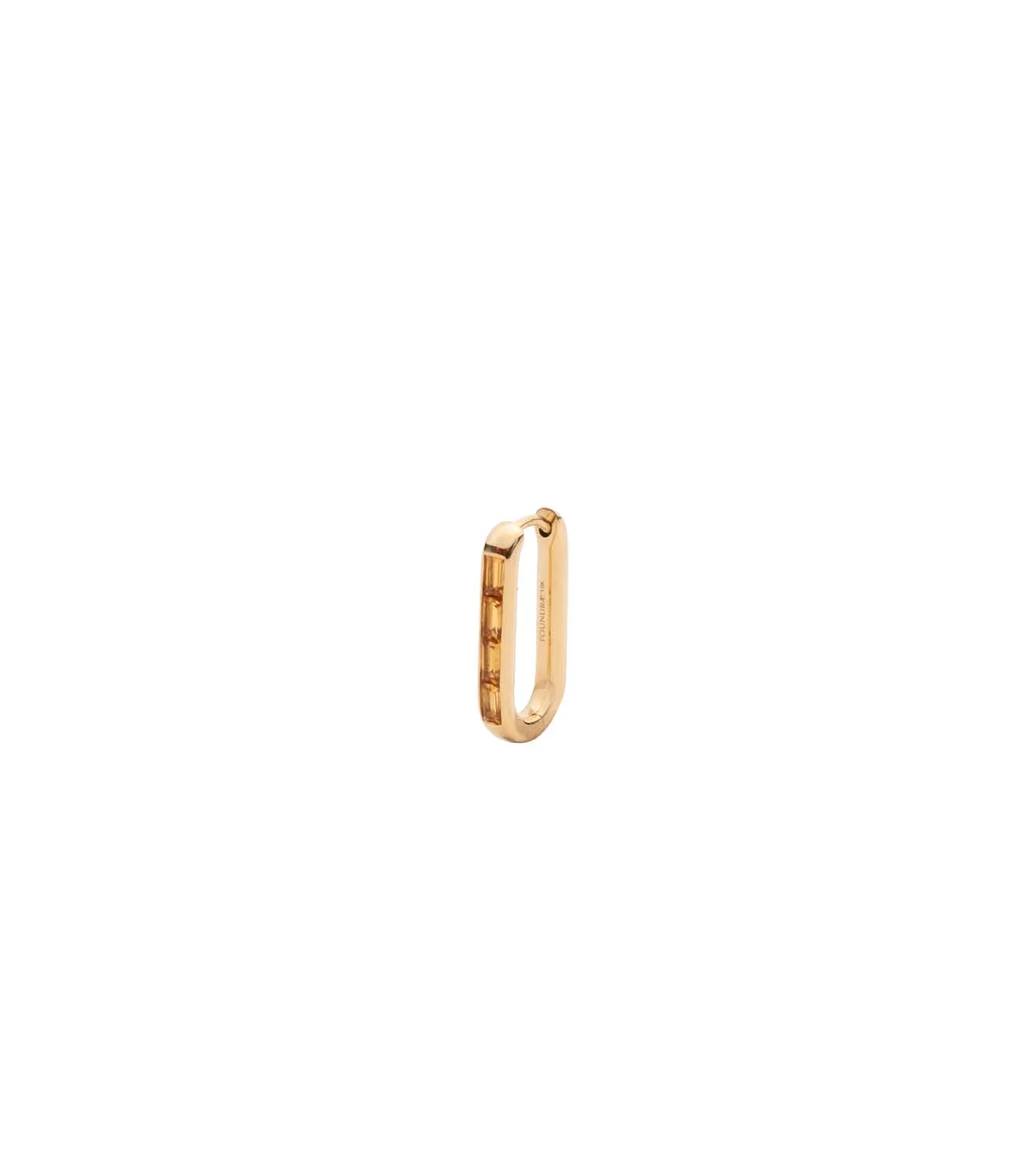 Baguette Ear Fob Champagne Citrine