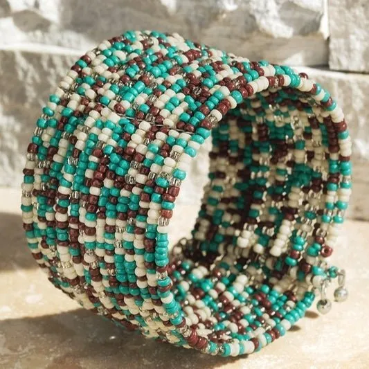 Banjo Seed Bead Cuff Bracelet