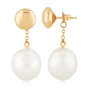 Baroque Pearl Back Dangle Earring