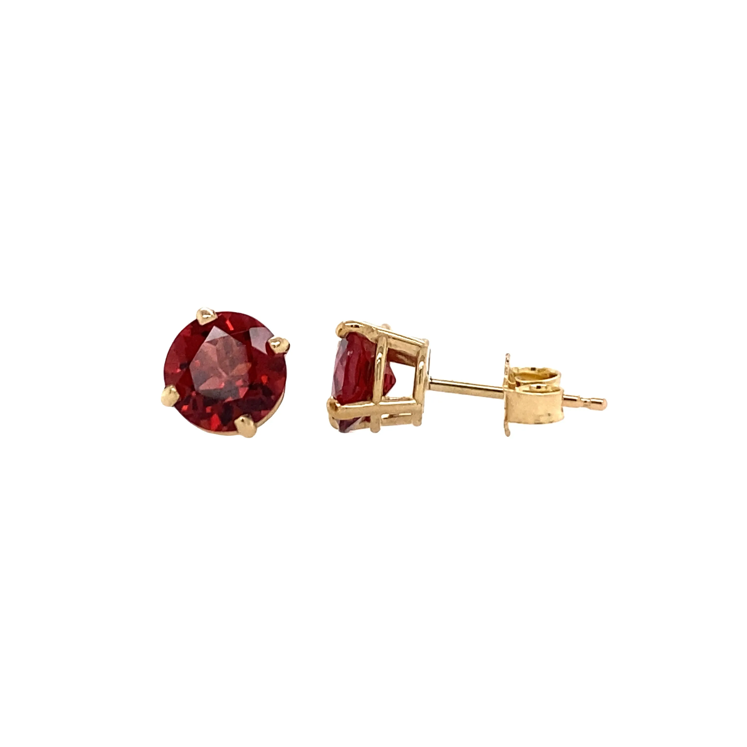 Beeghly & Co. Yellow Gold  Garnet Stud Earrings