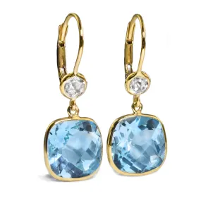 Big, Juicy Blue And White Topaz Drops