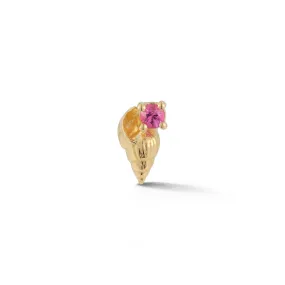 Bitsy Ursula Stud with Pink Sapphire - Open