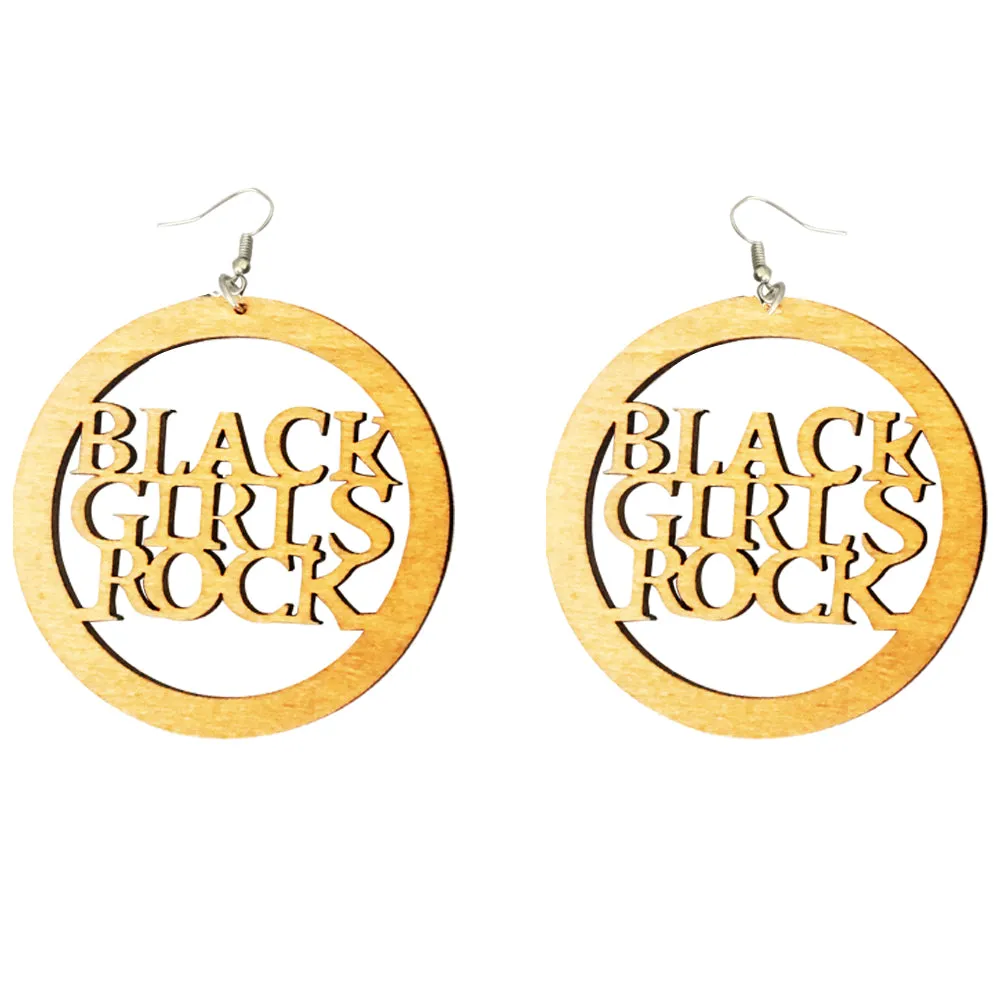 Black Girls Rock Earrings | natural hair accessories | Afrocentric jewelry