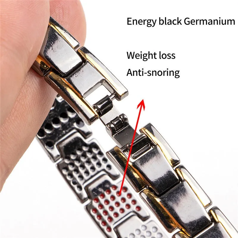 Black Gold IP Stainless-Steel Link Magnetic Bracelet