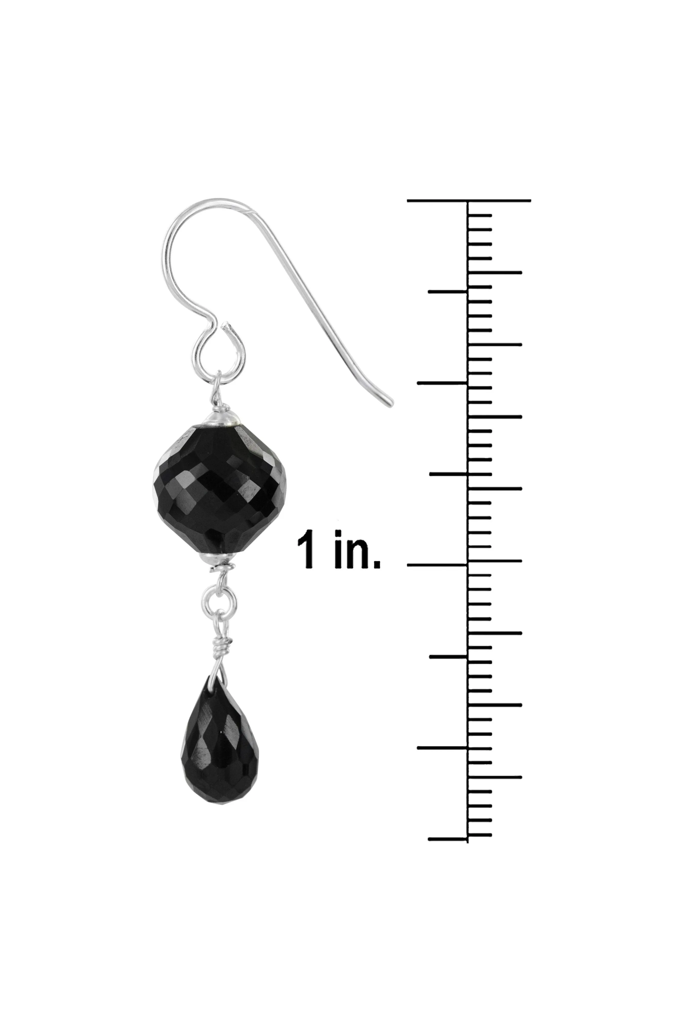 Black Spinel Gemstone Untreated Gemstone Earrings