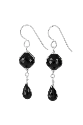 Black Spinel Gemstone Untreated Gemstone Earrings